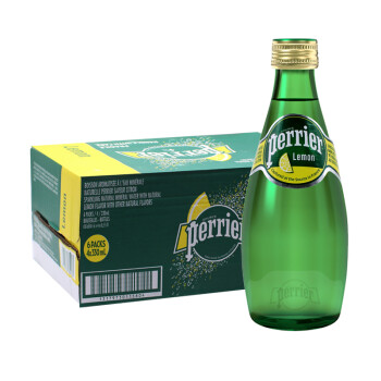 巴黎水 法国Perrier巴黎水含气矿泉水柠檬味330ml*24瓶/箱