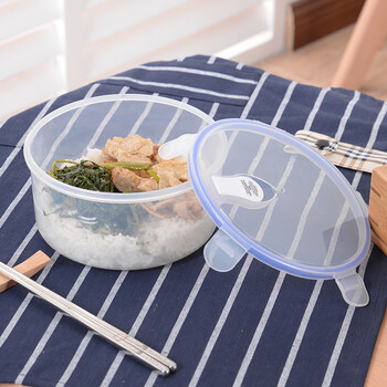 微波炉圆形饭盒学生便当盒保鲜盒塑料密封泡面碗外卖快餐盒带盖子