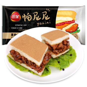 三全 帕尼尼 黑椒烤鸡口味三明治 100g 早餐 早点