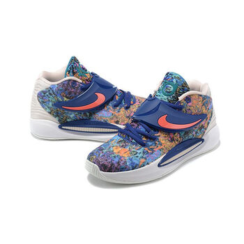 杜兰特14代篮球鞋男女款 kd14ep白灰全明星首发实战耐磨运动鞋13 草