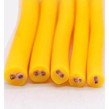 纯铜牛筋两2芯软电缆线电线家用25154平方护套线户外电源线黄色纯铜2x