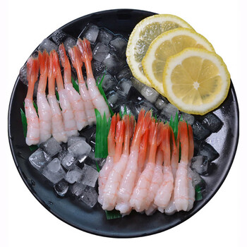 新鲜去头北极虾甜虾刺身即食日本寿司虾料理2盒60尾 图片价格品牌报价 京东