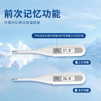 REDOZ 瑞多泽医用电子体温计温度计婴幼儿高精准腋下儿童家用成人老人快速测 【健康随行】RT-750浮光白 - 4