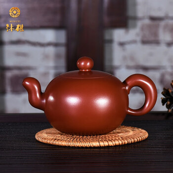 沐磁 宜兴紫砂壶国工邵美华全手工焖茶壶原矿大红袍道洪一粒珠壶家用