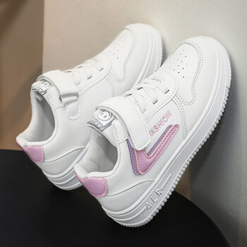 乔丹(qiaodan)女童鞋子2023春季新款儿童运动小白鞋中大童女孩皮面