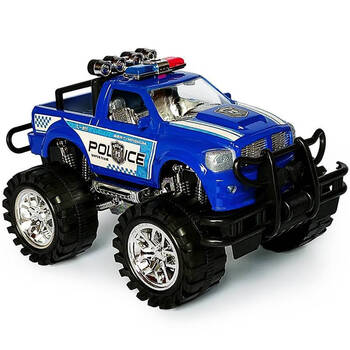 亲贝鱼怪兽卡车玩具儿童四驱越野车惯性耐摔大号警车大脚怪男孩四轮