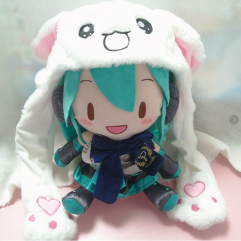 modx日本正版世嘉sega雪初音fufu布偶玩偶毛绒公仔抱枕娃娃周边礼物