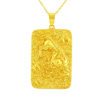 男士霸气个性金貔貅吊牌仿金色饰品镀金进宝久不掉色 吊 吊坠 项链