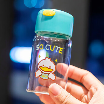 多川特小号小容量口袋水杯女玻璃200毫升小巧便携杯子超迷你水瓶150ml