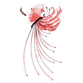 新品彼岸花纹身贴彼岸花纹身贴古风性感地狱少女耐久花臂锁骨遮疤大图