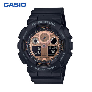 卡西欧（CASIO）手表 G-SHOCK  防震防水防磁 男士自动LED照明手表 GA-100MMC-1A