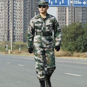 07迷彩服套装斜纹纯棉耐磨 林地训练野战服作战服作训服男 07迷彩服作