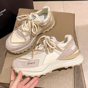 官方甄选运动鞋女款夏款老爹鞋女ins潮2022新款厚底百搭感显瘦阿甘鞋