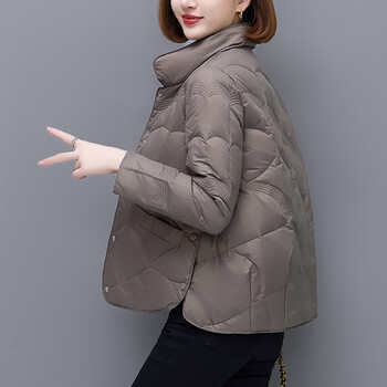 零释短款羽绒服女2022新款冬季小个子轻薄立领韩版新国标白鸭绒冬天