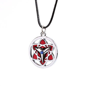 勾玉血轮眼 火影忍者佐助鼬万花筒带土轮眼勾玉项链吊坠项坠动漫饰品