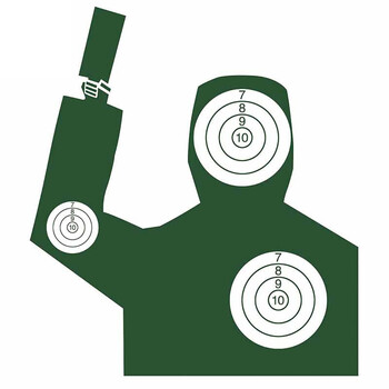 靶纸 胸环型半身靶纸 士兵野战射击训练用靶纸 打靶器材 半身部位环靶