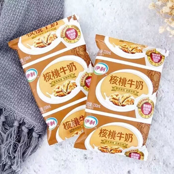 伊利核桃奶无菌枕230ml*16袋营养核桃牛奶学生早餐奶 核桃奶230ml*16