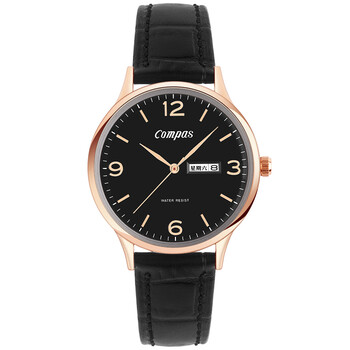 康巴丝(compas) 手表 简约经典百搭商务石英表 情侣皮带男士手表 时尚