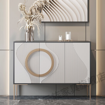 元族 墙边柜意式极简餐边柜轻奢风靠墙边柜玄关柜进门置物柜门客厅