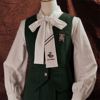 哈利波特周边衣服斯莱特林马甲jk制服短裙波特学院风全套服装围巾衬衫