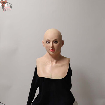 硅胶帅哥人脸面具 3d立体人脸面具直播美女头套光头男女搞笑头罩角色