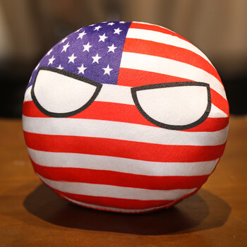 球中国团子毛绒玩具二次元动漫周边玩偶美国球大眼15厘米充电蓝牙款