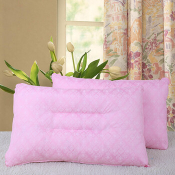 枕头枕芯单人枕用中高护颈枕定型大号枕头芯一对 一只装粉色