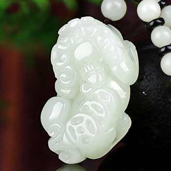 520礼物和田玉貔貅吊坠男款玉石皮丘转运小挂件女项链情侣款一对貔貅