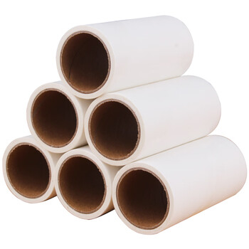 斜撕清洁粘纸粘毛纸卷宠物粘尘纸毛发清洁滚筒替换10cm替换芯 6卷替换