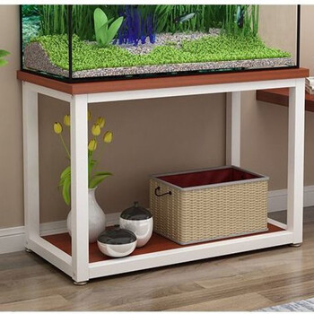 鱼缸架子钢木鱼缸底柜金属底架鱼缸底座鱼缸柜铁艺定做鱼缸架白架柚木