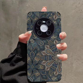 默异 复古图腾适用华为mate60pro手机壳带手链p60新款保护套 复古图腾