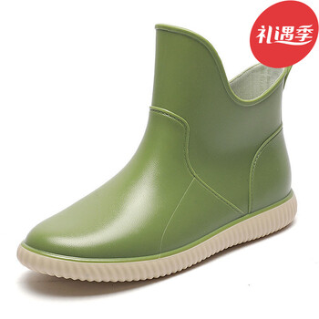 水鞋女低筒时尚可爱雨鞋日系短筒雨靴子工作高帮单鞋学生外穿胶鞋