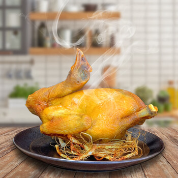 五指毛桃鸡河源特产广东客家古法盐焗鸡窑鸡香辣烤鸡 客家五指毛桃鸡