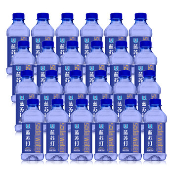 优珍蓝苏打水饮料 无气无糖弱碱 350ml*24瓶 整箱装 商务家庭饮用水