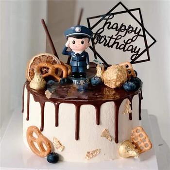 芙滋窝创意警察生日蛋糕交警女警警车公安蛋糕男孩女孩全国同城配送 i