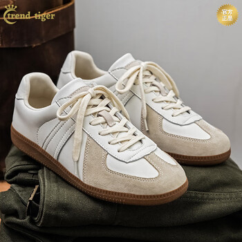trend tiger高端品牌休闲鞋中青年男德训鞋男款冬季大码复古小白鞋
