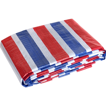 三色彩条布 防水防晒加厚防雨布装修户外遮阳防尘塑料油布雨棚篷布85g