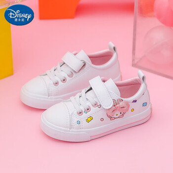 迪士尼(disney)冰雪奇缘女童板鞋2023新款四季通用百搭小白鞋儿童运动