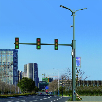 综合杆多杆合一造型智慧路灯专用防水灯杆市电路灯灯杆交通信号灯样品