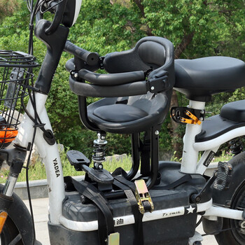 绿野客电动车前置儿童座椅电瓶车减震宝宝座椅中大型电动车宝宝安全座