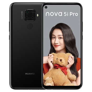 华为nova5ipro /nova5i pro手机 双4G手机 后置4800万AI四摄 幻夜黑 8GB+256GB 全网通版