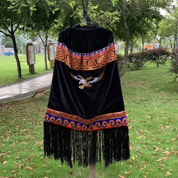 菲奢兰云南彝族服装女彝族披风男女查尔瓦斗篷火把节披肩少数民族舞蹈