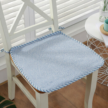 四季棉麻布艺坐垫夏季棉线编织椅子垫子办公室电脑座餐椅椅垫定做