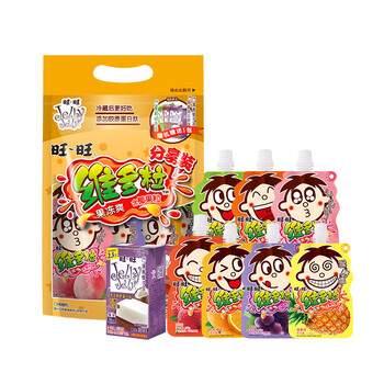 【旺旺旺旺维多粒果冻爽综合口味 750g】旺旺 维多粒果冻爽 吸吸冻
