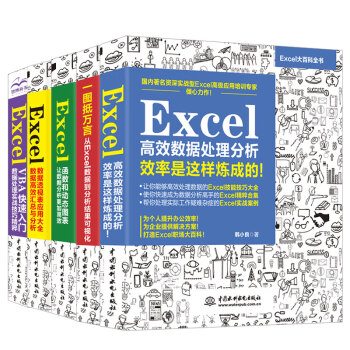 Excel数据图表大百科：excel数据分析+一图抵万言+函数与动态图表+透视表+VBA（套装共5册）