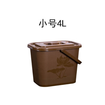 borunHOME茶渣桶茶水桶茶桶排水管塑料废水桶功夫茶具配件垃圾桶家用排水桶 小号方桶（4L）