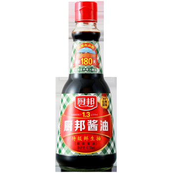 厨邦酱油 经典系列 生抽 酱油【特级黄豆酱油】410ml 高鲜酱油 调味品