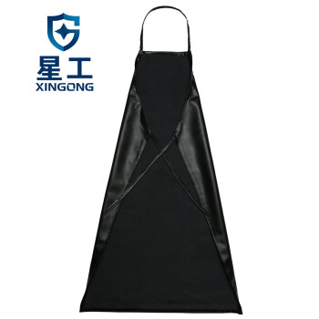 星工（XINGONG） 防水防油围裙无袖简约厨房食堂 家务 屠宰场洗车 工作服 黑色