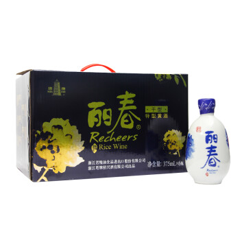 塔牌 绍兴黄酒 丽春 手工特型黄酒 干型黄酒 375ml*6瓶 整箱装