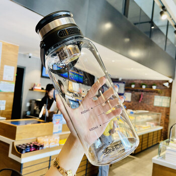 ml大容量水杯女1000ml高颜值杯子男士泡茶杯 刻度玻璃大茶杯1500ml